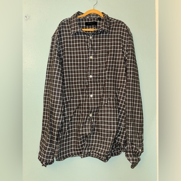 All Saints Black and White Checkered Casual Shirt - Picture 1 of 1